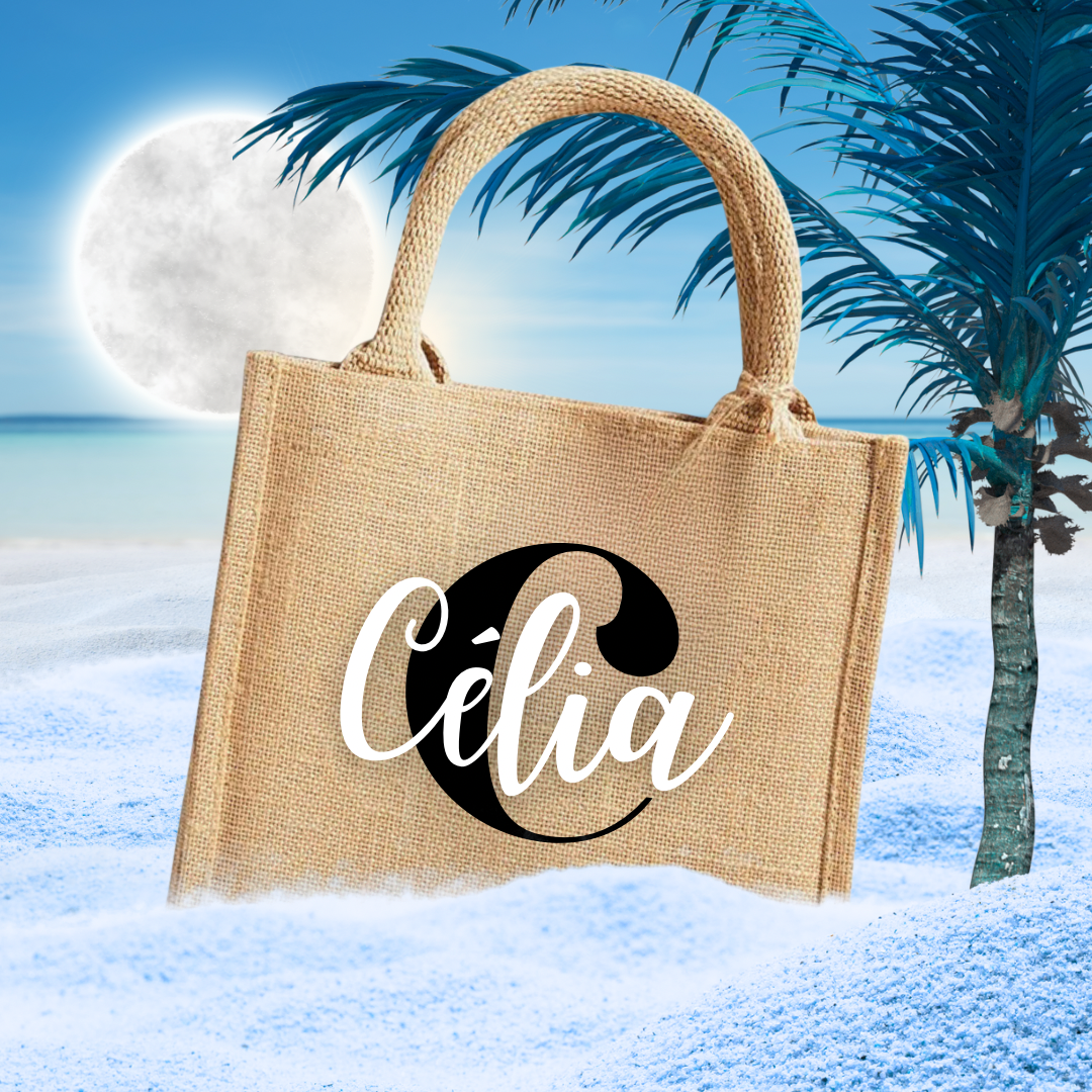 Sac en jute M - Lettre - Boxes Universe