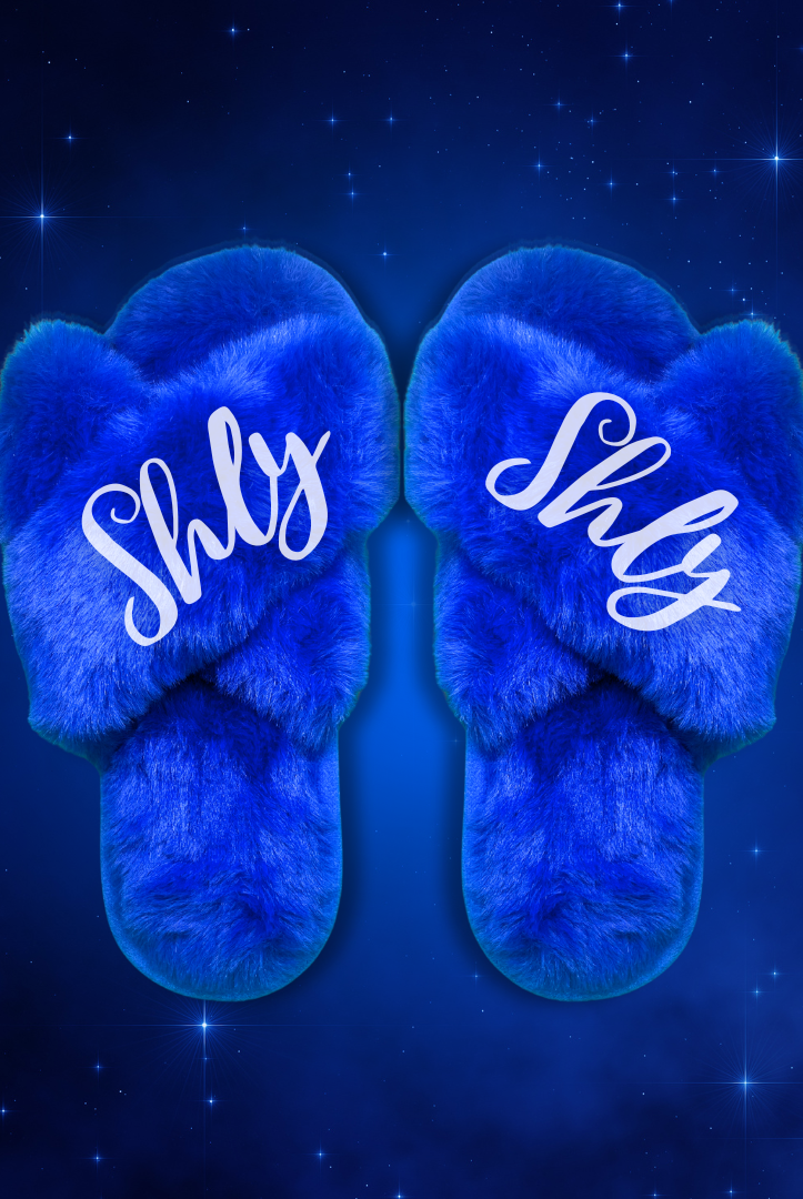 Chaussons bleus personnalisés - Boxes Universe