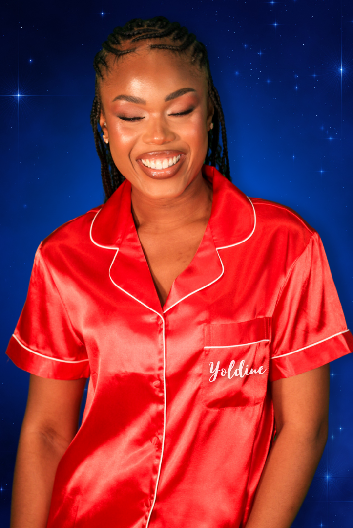 Pyjama rouge liseré blanc - Boxes Universe