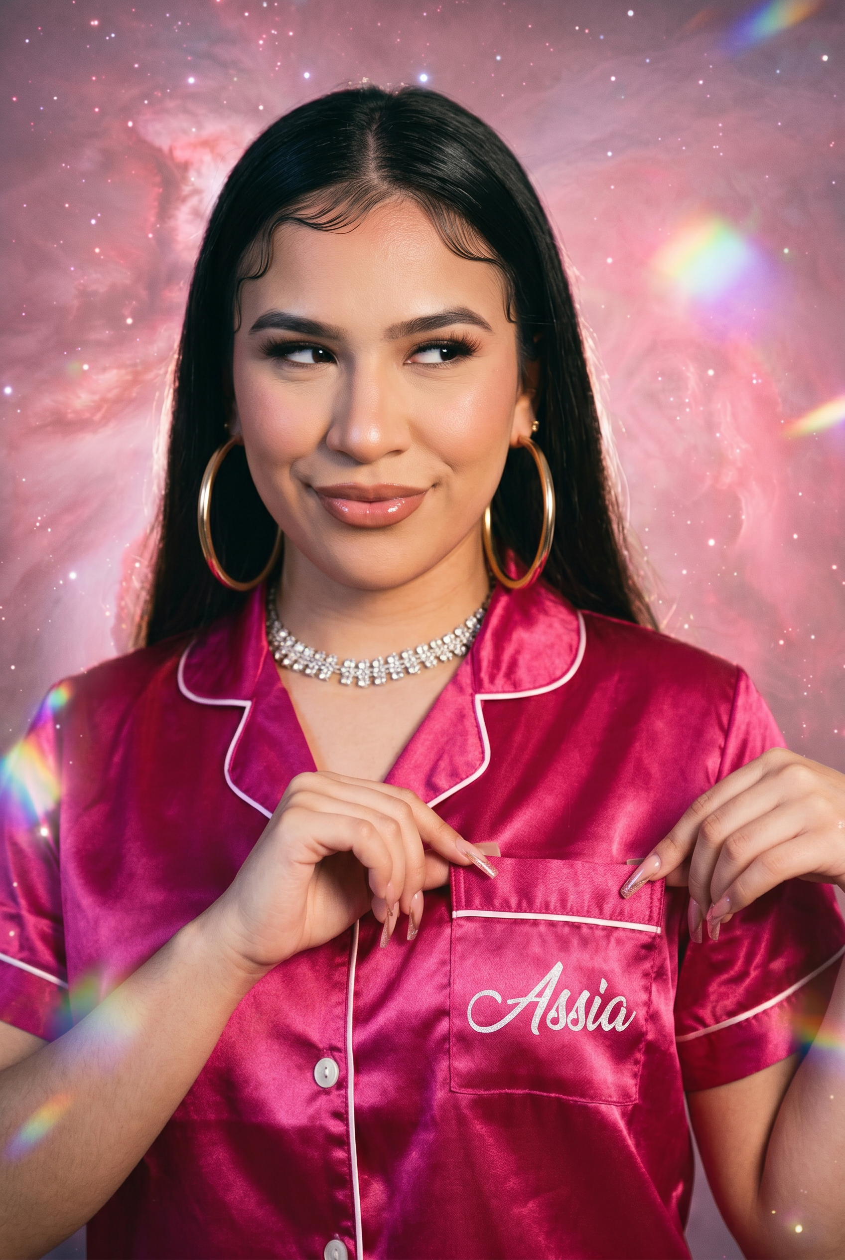 Pyjama 3 Pièces Fuschia Personnalisé - Boxes Universe