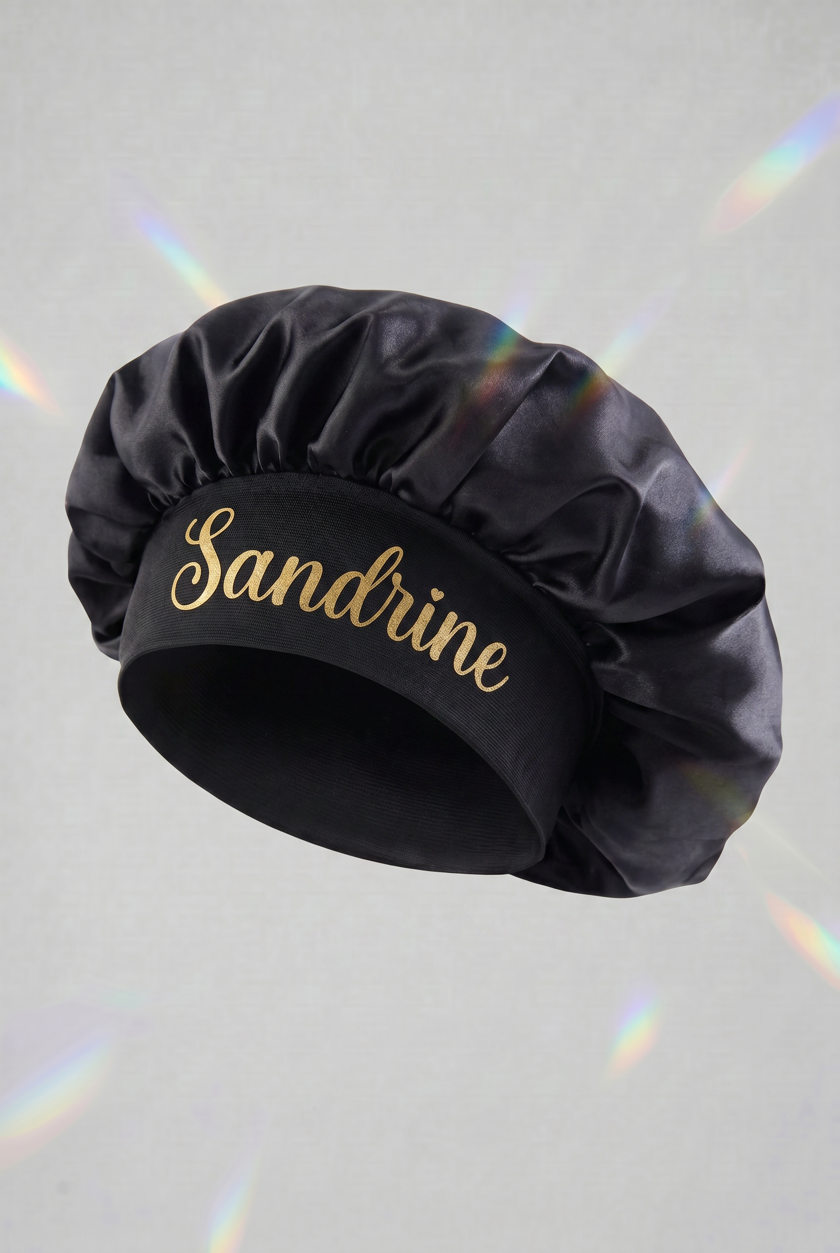 Bonnet Satiné Noir Personnalisé - Boxes Universe