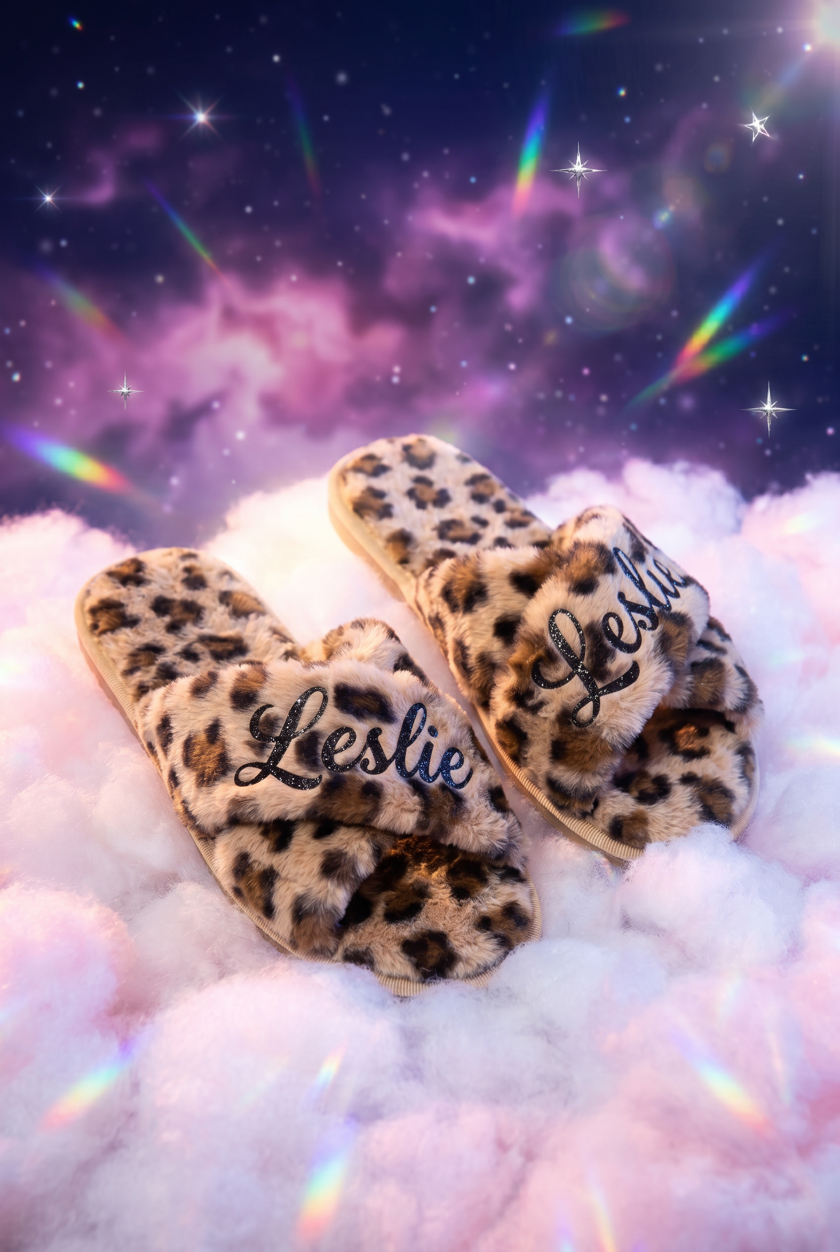 Chaussons Léopard Personnalisés - Boxes Universe