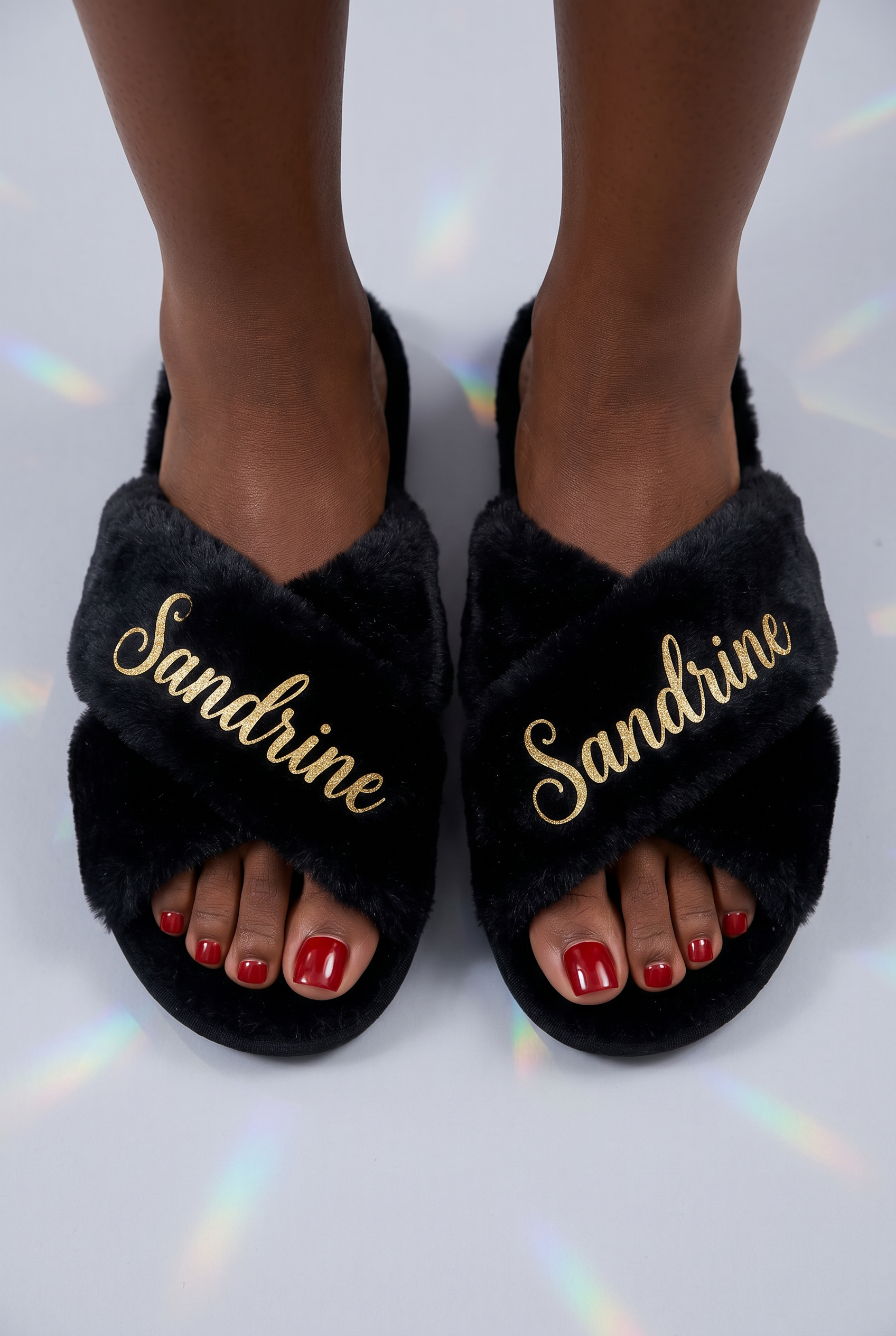 Chaussons Noirs Personnalisés - Boxes Universe