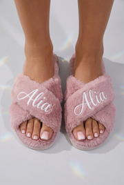 Chaussons Roses Personnalisés - Boxes Universe