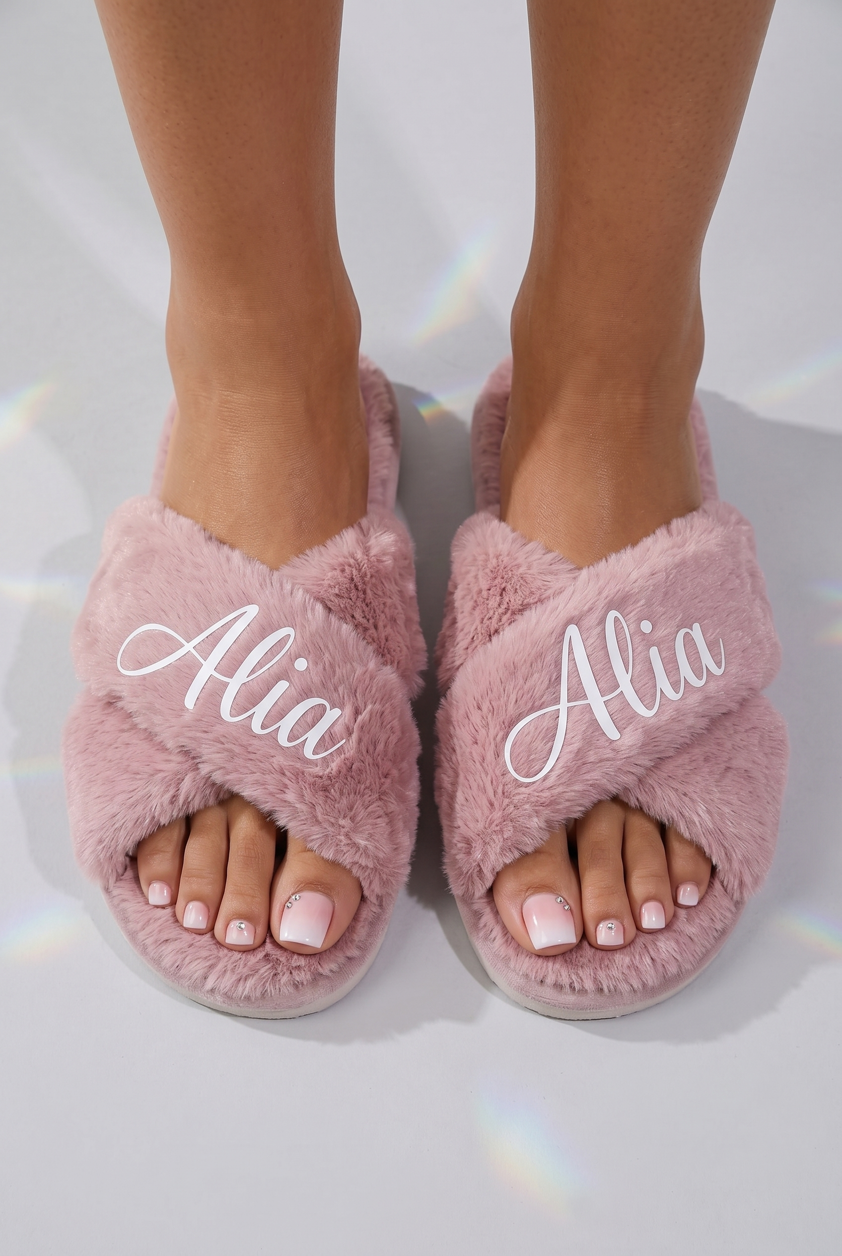 Chaussons Roses Personnalisés - Boxes Universe