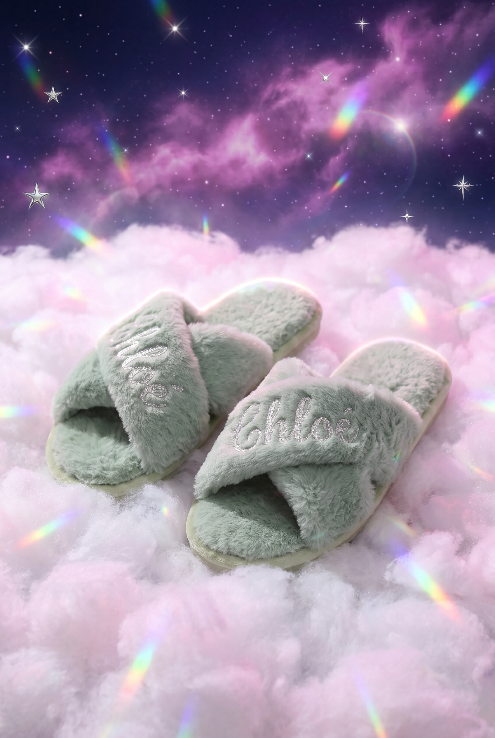 Chaussons Vert Personnalisés - Boxes Universe