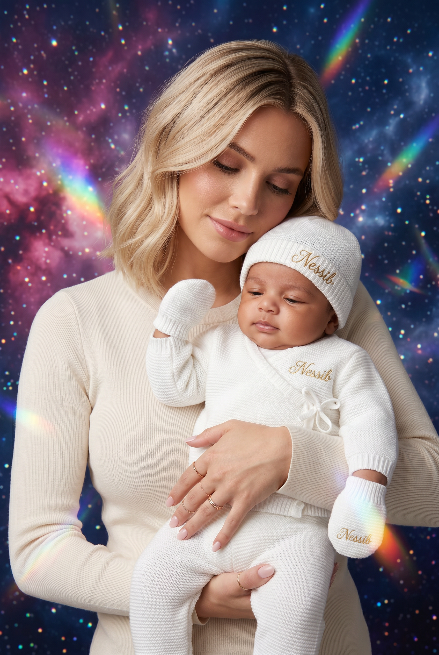 Coffret de Naissance Cloudy Blanc Personnalisé - Boxes Universe
