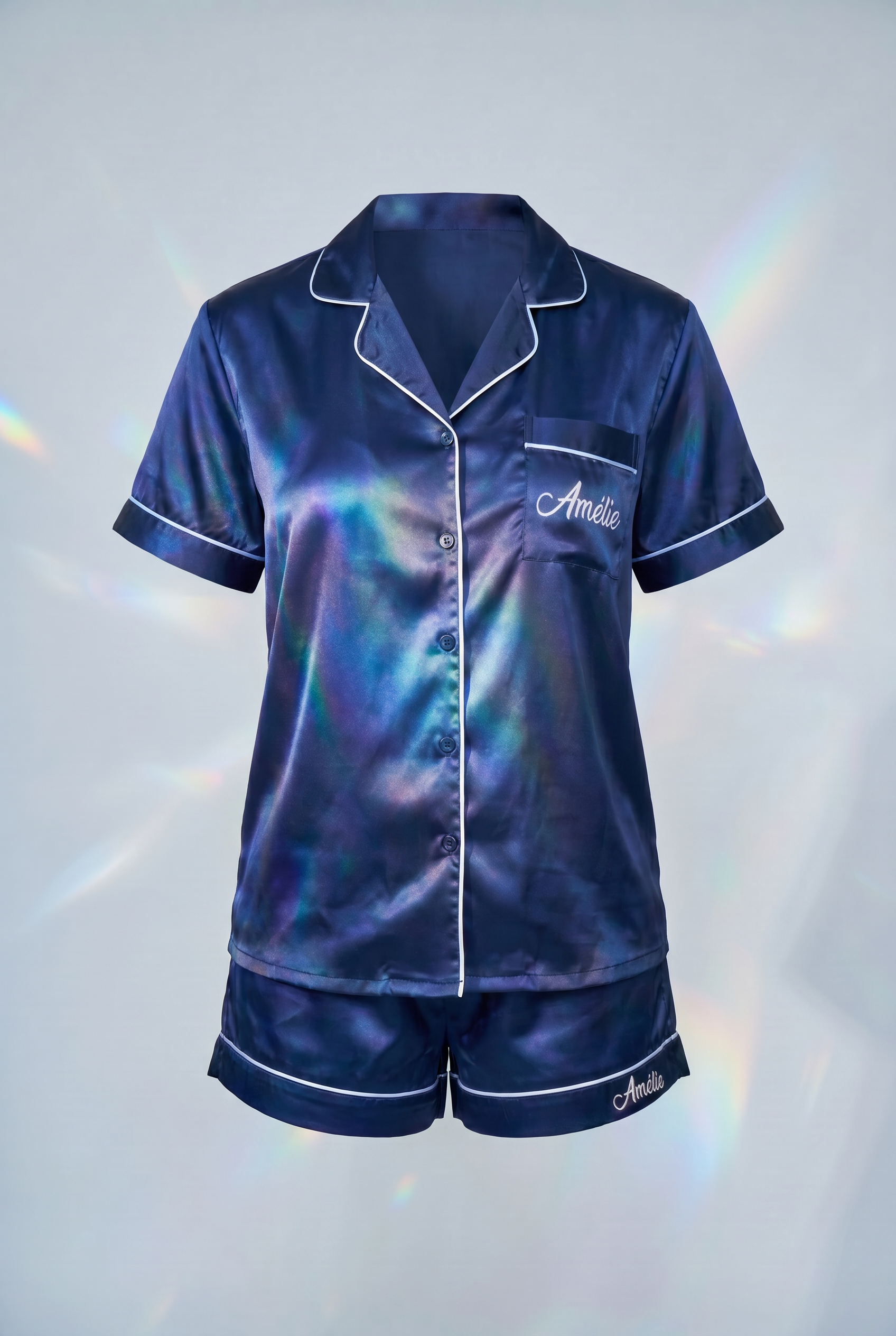 Pyjama 2 Pièces Bleu Nuit Personnalisé - Boxes Universe