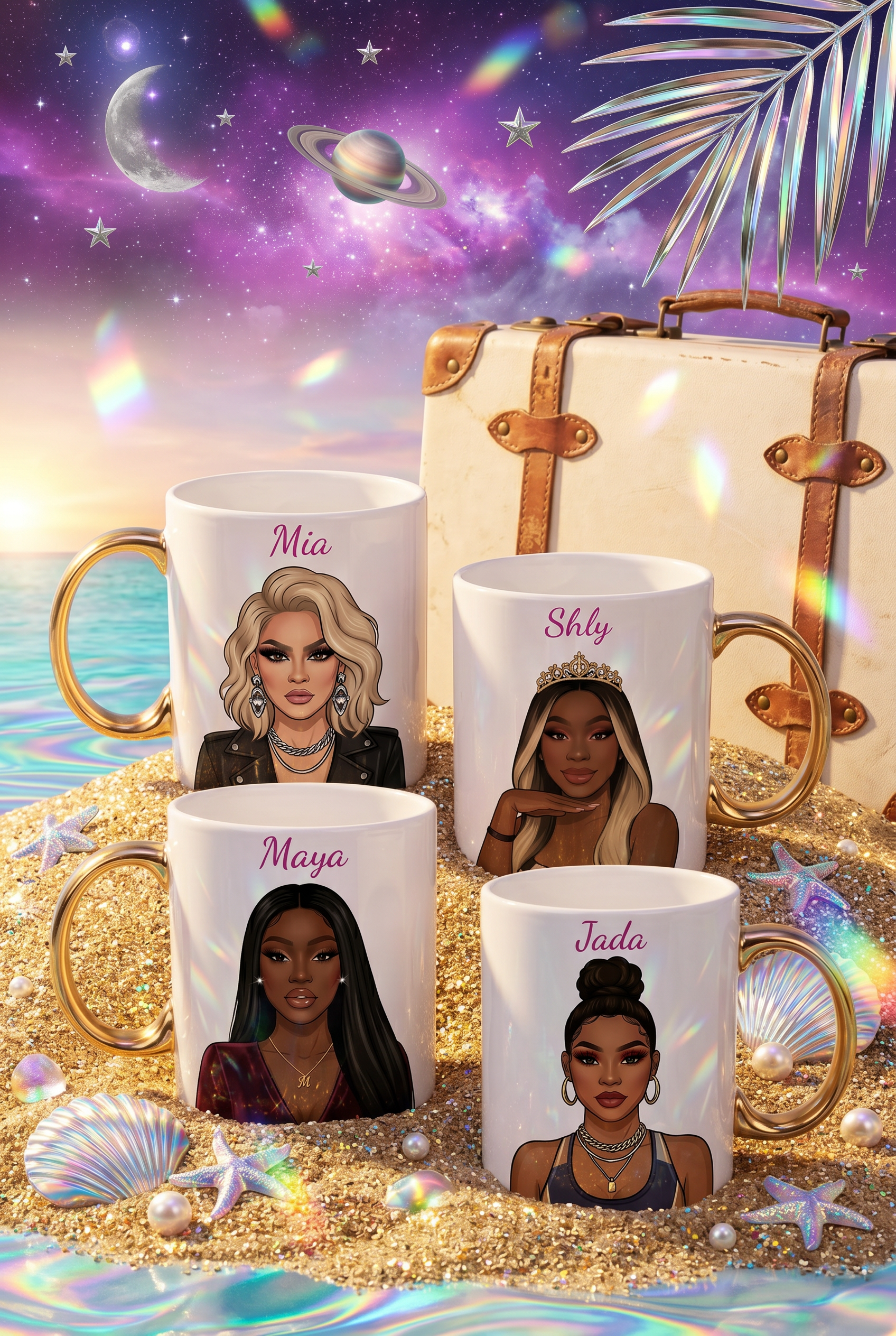 Mug personnalisé Baddie Glam - Boxes Universe