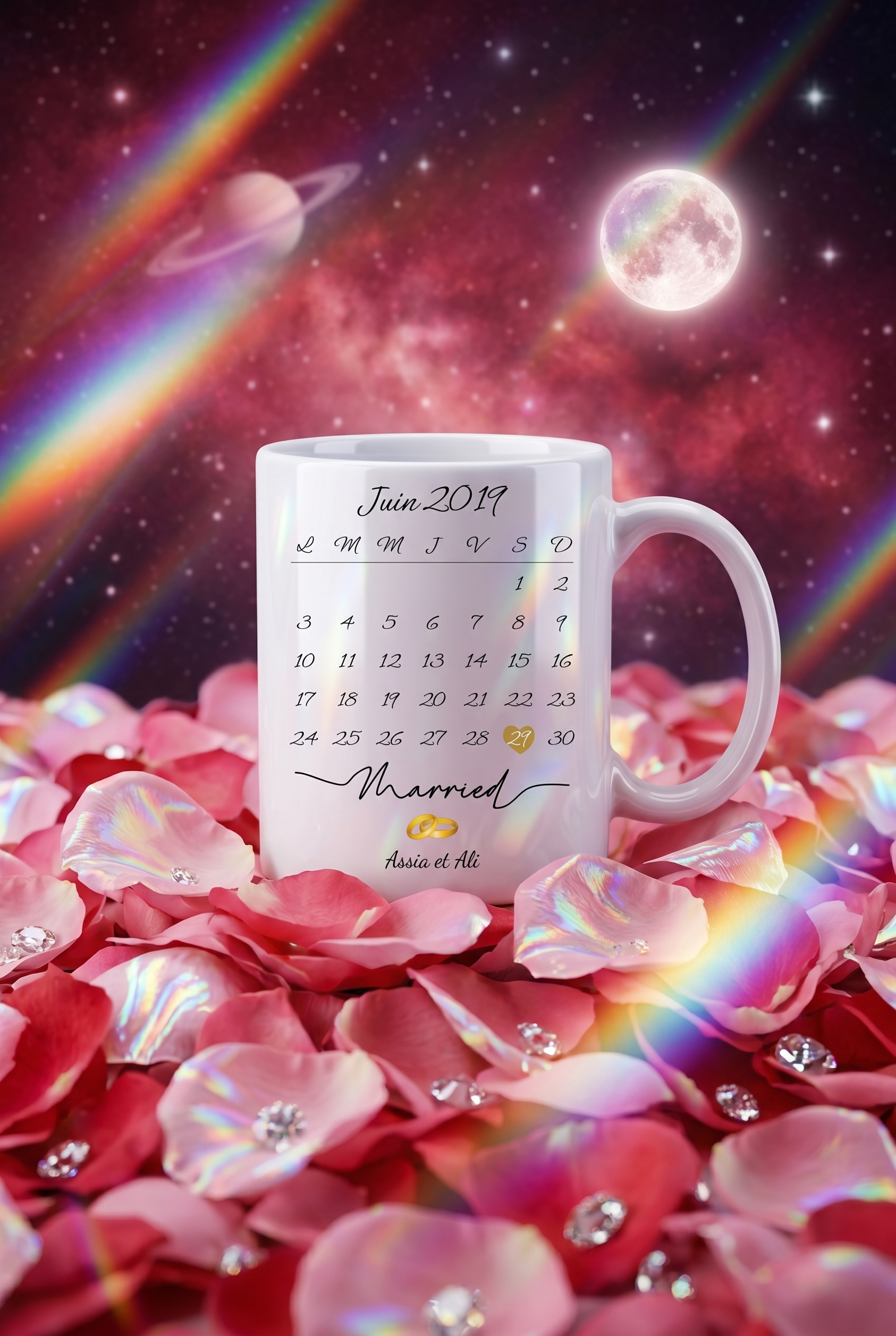 Mug personnalisé - Date de Mariage - Boxes Universe