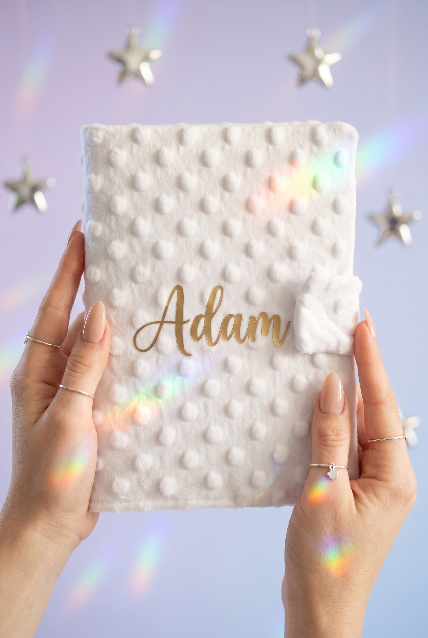 Protège Carnet Dreamy Blanc Personnalisé - Boxes Universe