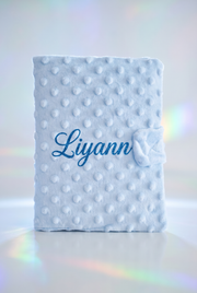 Protège Carnet Dreamy Bleu Personnalisé - Boxes Universe