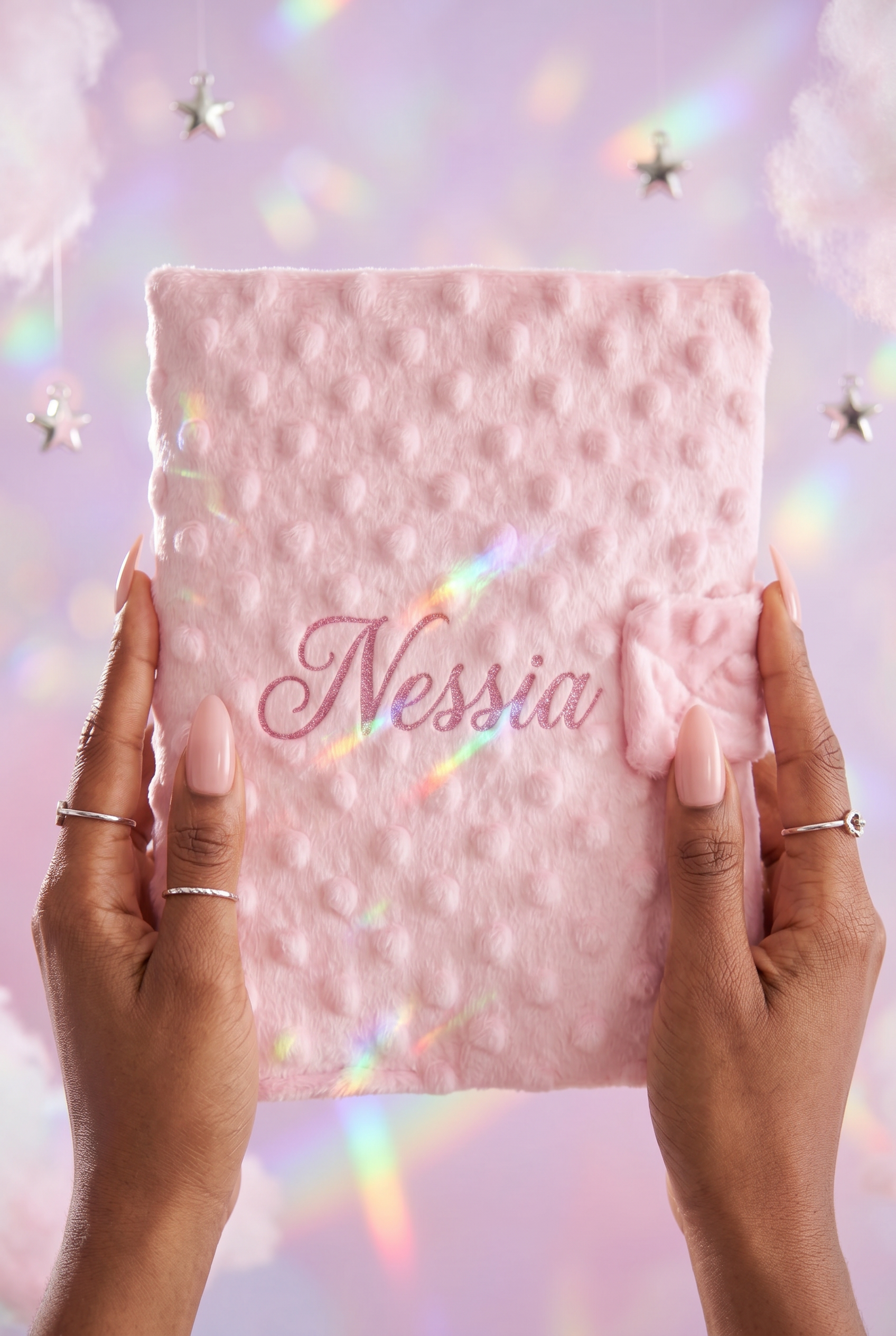 Protège Carnet Dreamy Rose Personnalisé - Boxes Universe