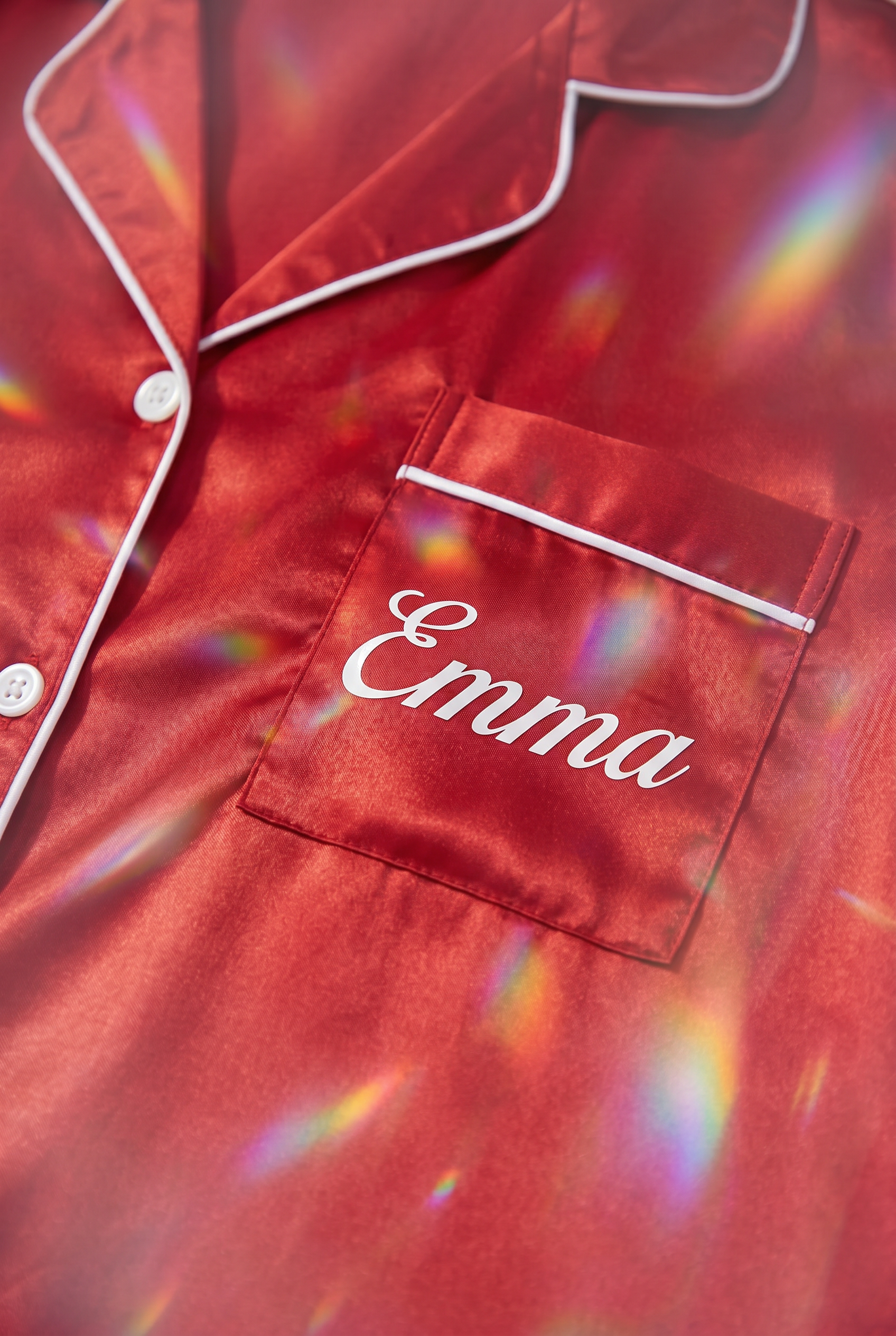 Pyjama 2 Pièces Rouge Personnalisé - Boxes Universe