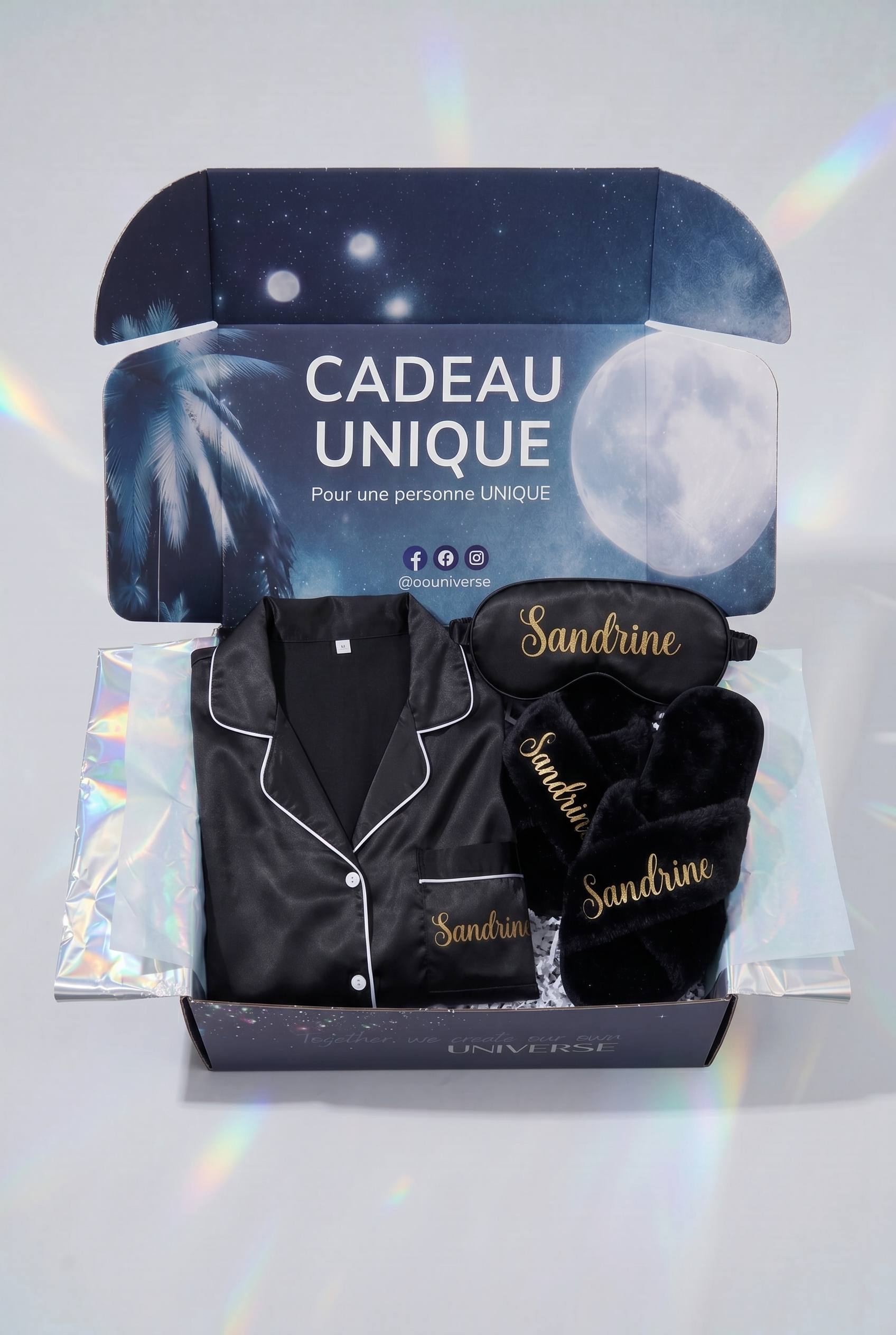 Sleeping Box Noire Personnalisée - Boxes Universe