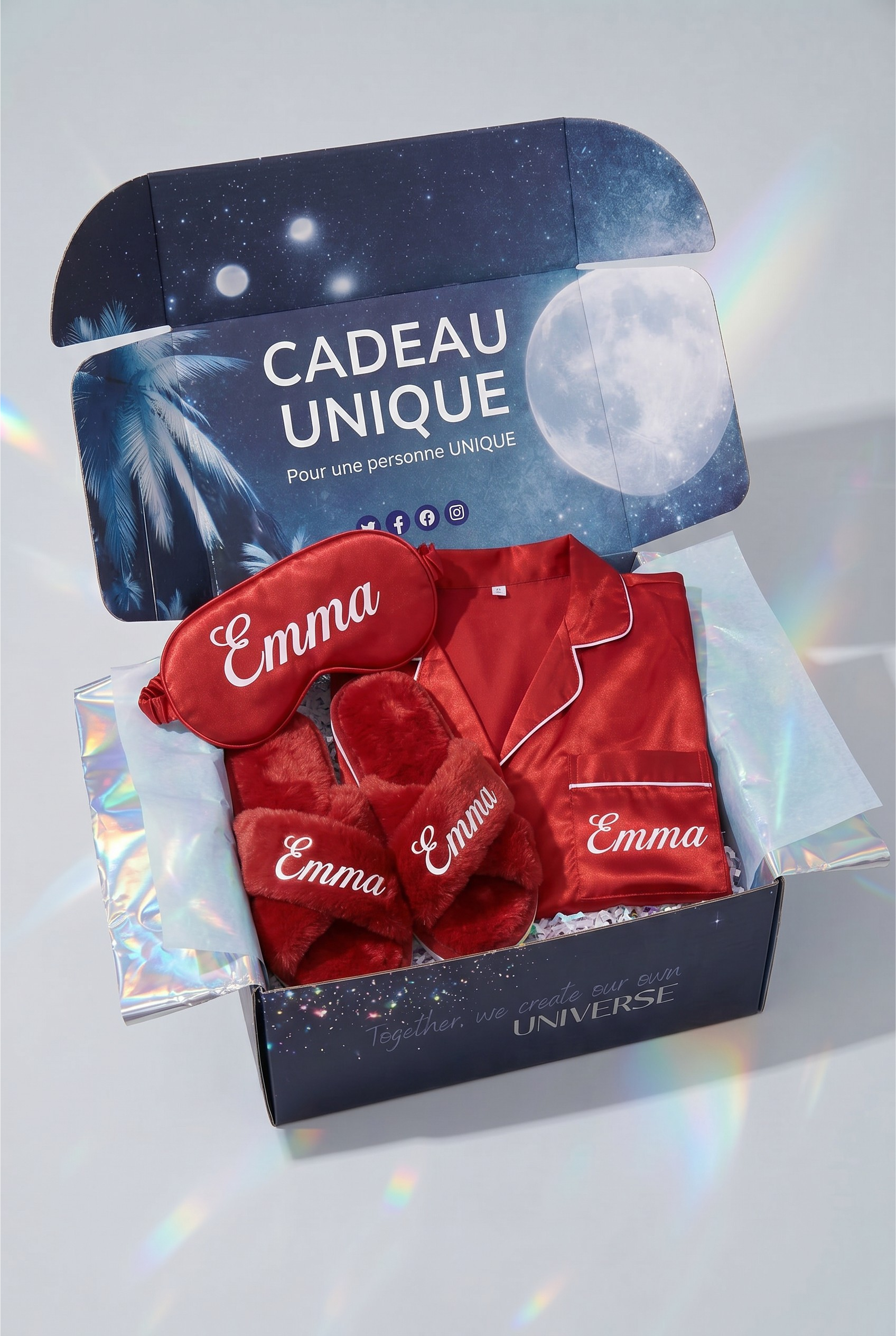Sleeping Box Rouge Personnalisée - Boxes Universe