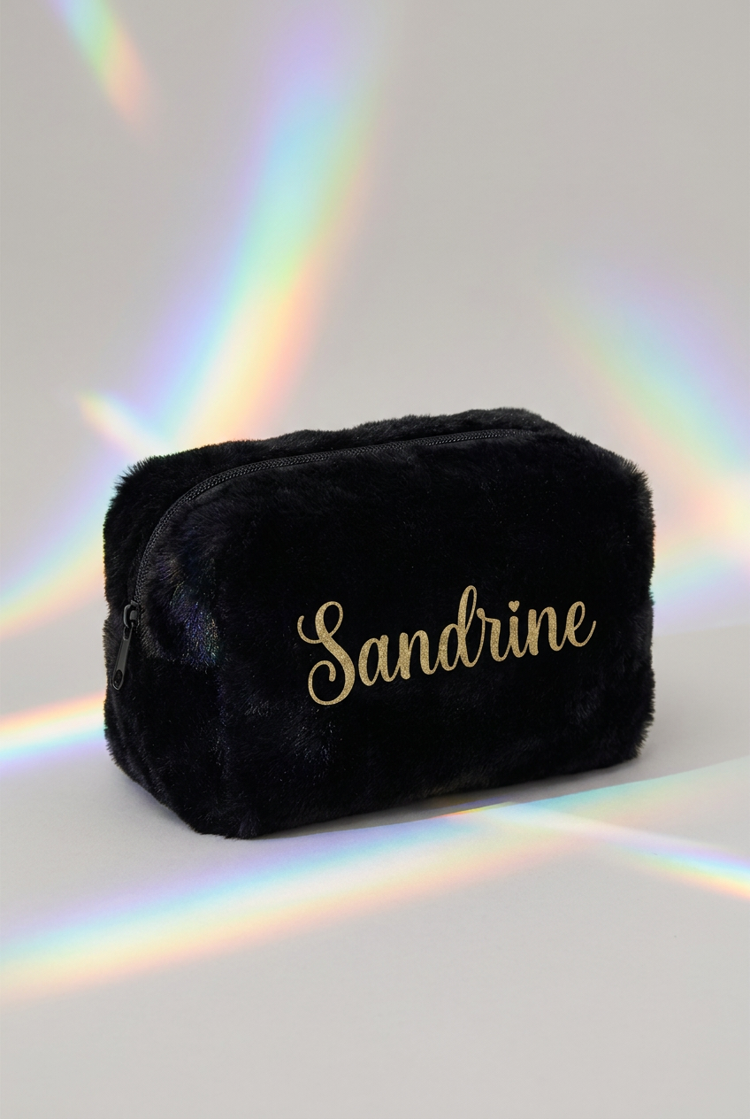 Trousse de toilette noire personnalisée - Boxes Universe