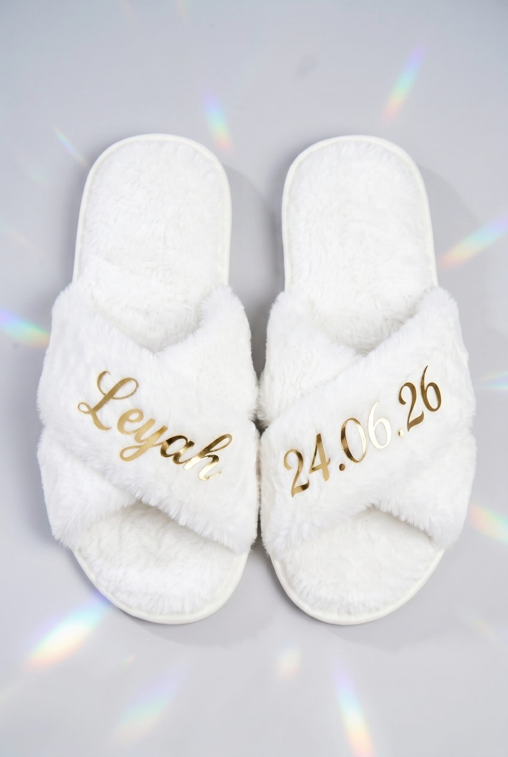 Chaussons Blancs Mariée Personnalisés - Boxes Universe