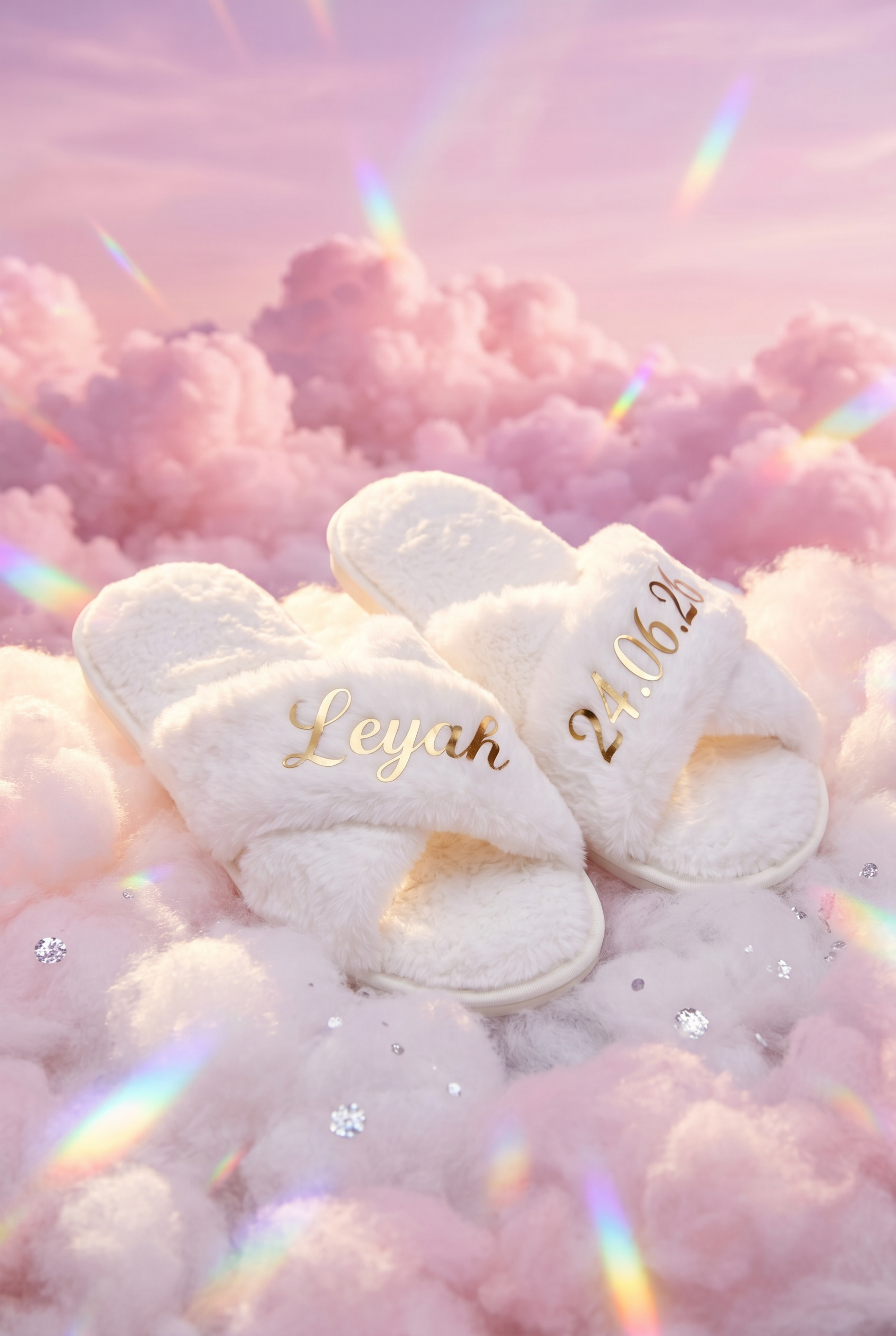 Chaussons Blancs Mariée Personnalisés - Boxes Universe