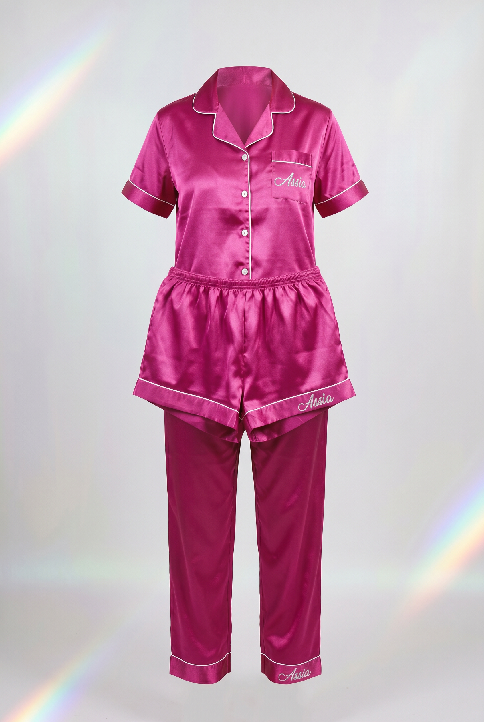Pyjama 3 Pièces Fuschia Personnalisé - Boxes Universe